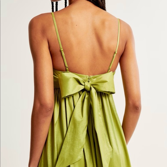 Abercrombie & Fitch Green Bow Maxi Dress - Picture 3 of 4